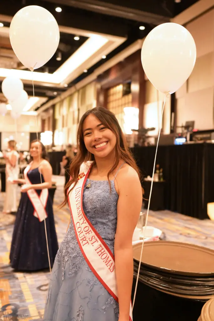 UST student Christel Vallagomesa at the University of St. Thomas gala (Photo by Gwen Juarez)