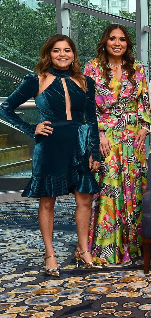 Vanessa Ramirez, Vicky Dominguez at the Latin Women's Initiative fashion show and luncheon. (Photo by Dave Rossman)