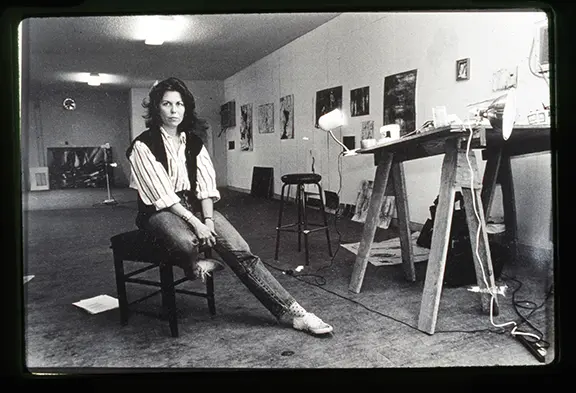 Artist Terrell James pictured in her studio. (Photo by Ben DeSoto)