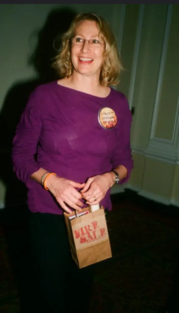 Artist Caroline Huber, former co-director of Houston's DiverseWorks and widow of founding Menil Collection director Walter Hopps, is one of artist Terrell James's dearest friends. (Courtesy DiverseWorks)