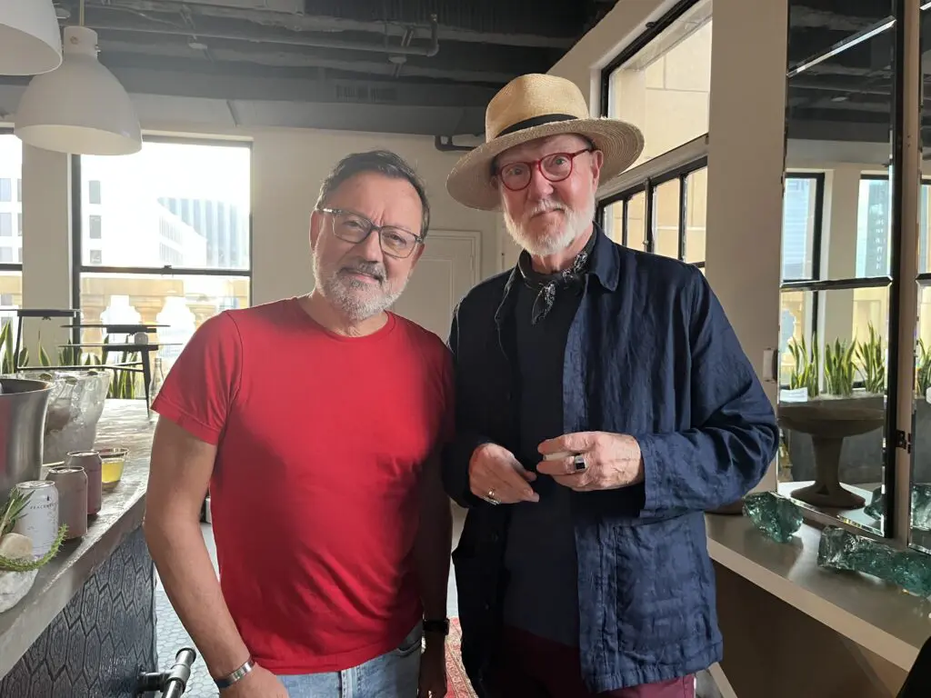 Michel Muylle, Henry Hunt at Kaze  Burning Man fundraiser at Esperson Building, 2024 (Photo by Jenna Baer)