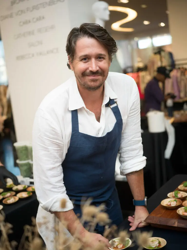 Ostia restaurant owner and chef Travis McShane at the Dress for Success Women of Wardrobe event at Tootsies. (Photo by Daniel Ortiz)