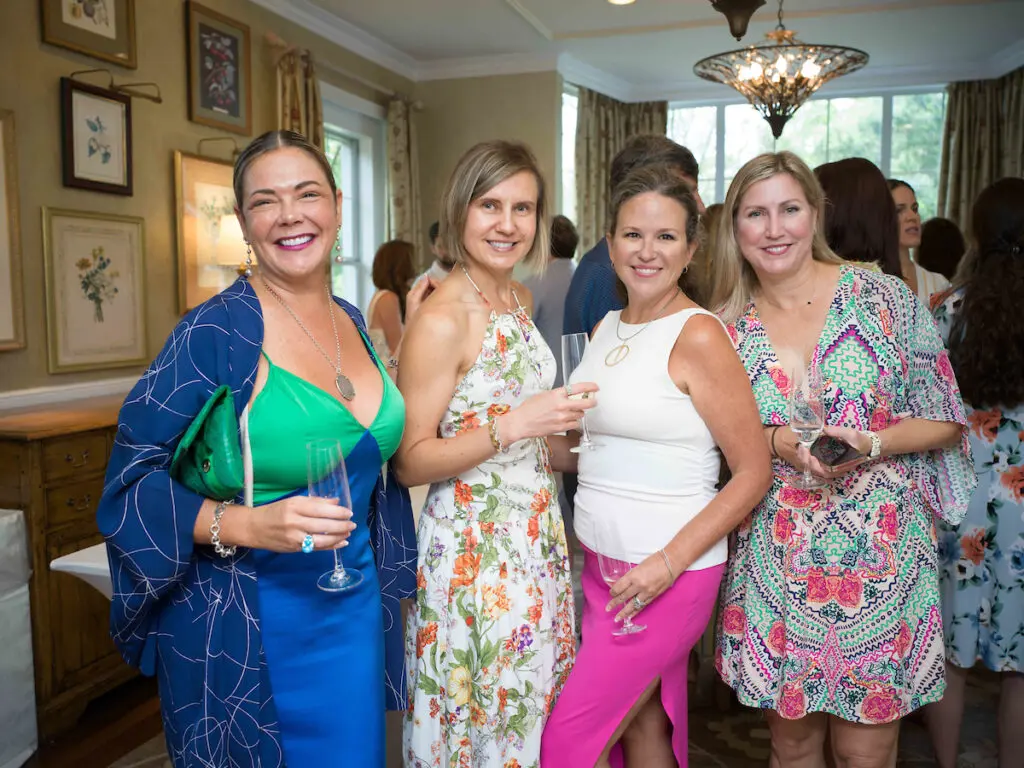 Brandy Obvintseva, Marina Gibb, Mary Alice Kahanek, Tiffany Chan at The  Houstonian's Battle of the Bubbles.   (Photo by Daniel Ortiz)