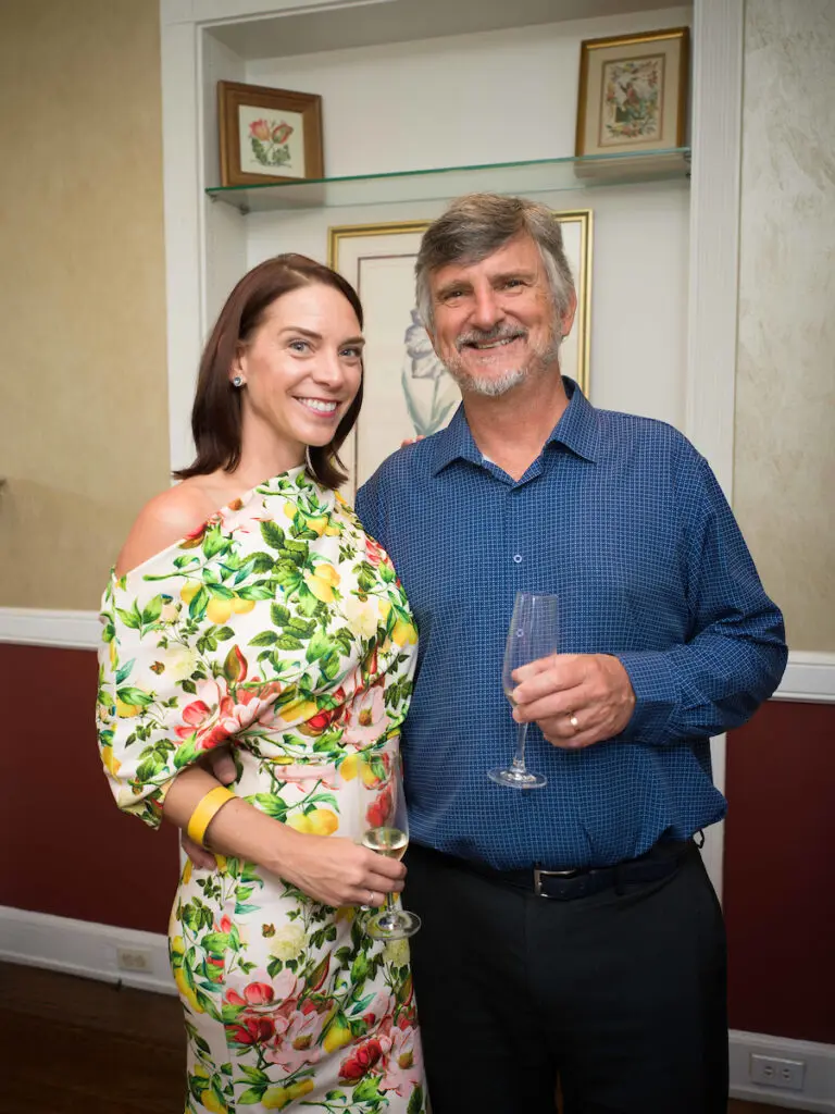 Megan & Amedeo Marcotulli at The  Houstonian's Battle of the Bubbles. (Photo by Daniel Ortiz)