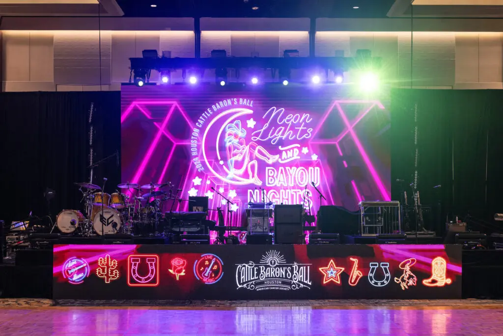 The electric Houston Cattle Baron's Ball 2024 stage. (Photo by Wilson Parrish) 