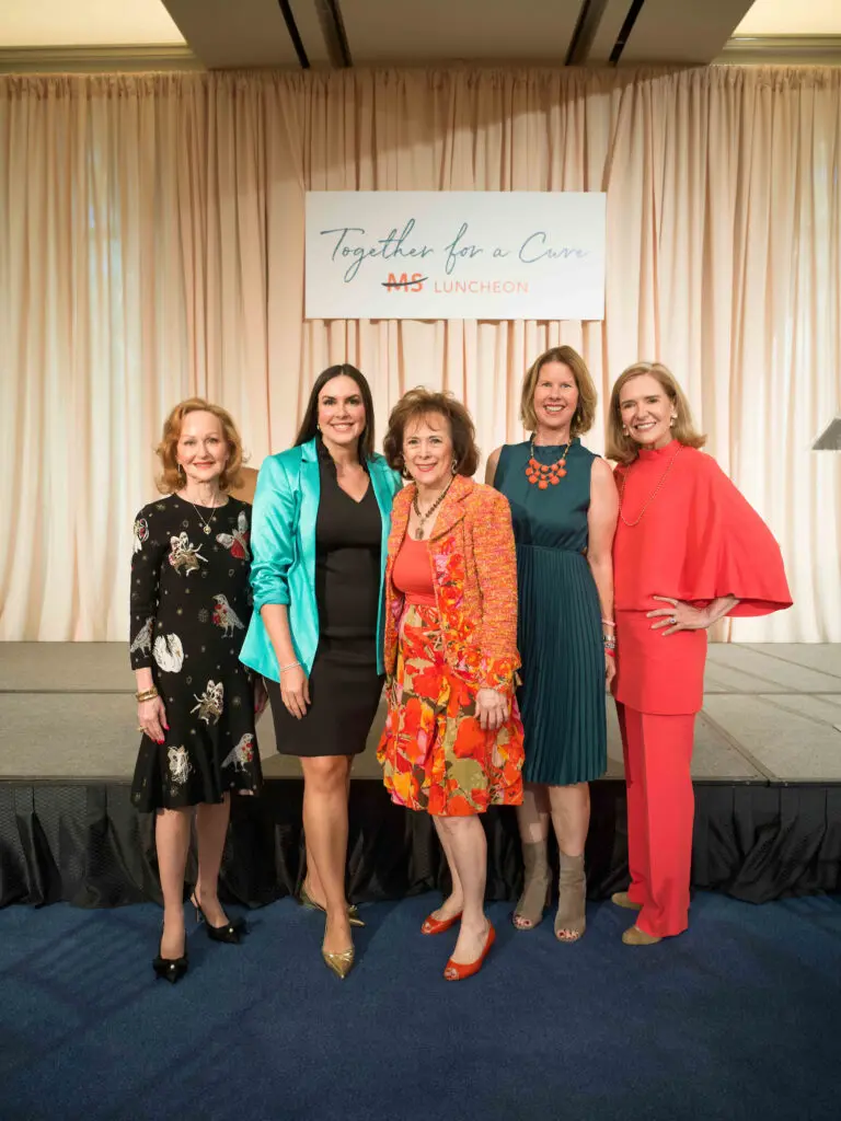 Carol Sawyer, Dr. Cristina Marchesano, Franelle Rogers, Joy McCormack, Katie Brass  at the National MS Society 'Together for a Cure' luncheon (Photo by Daniel Ortiz)