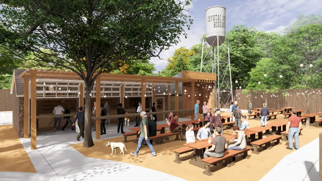 Crystal Springs Hideaway is a new beer garden coming to Fort Worth's River District this fall.