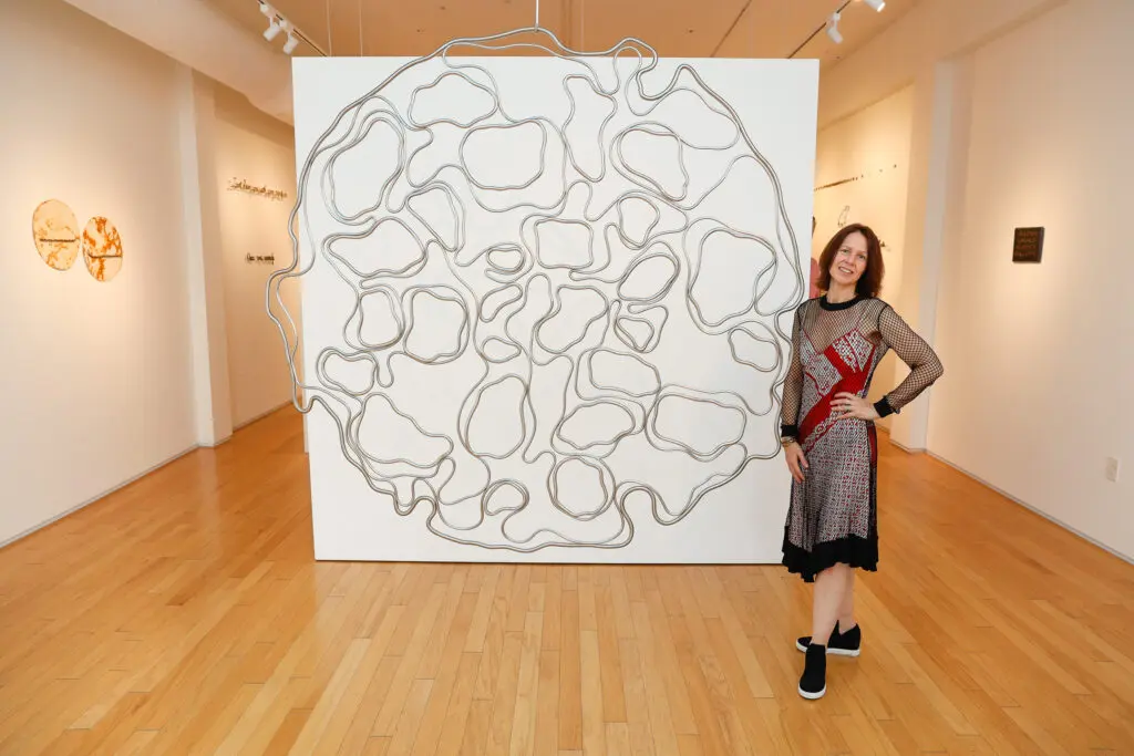 Houston-based sculptor Tara Conley unveils her signature piece at ELLIO Fine Art, "Untitled." (Photo by Ken Eke)