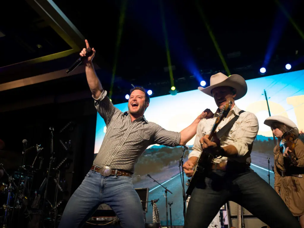 Easton Corbin performs at the Houston Cattle Baron's Ball. (Photo by Daniel Ortiz)
