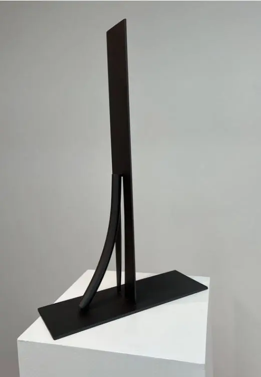 "It's Nice to Be Seen," a steel sculpture by Tara Conley at ELLIO Fine Art.