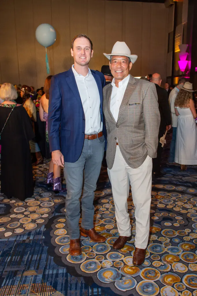 Seth Tsuru, Frank Tsuru at the Houston Cattle Baron's Ball. (Photo by Jacob Power)