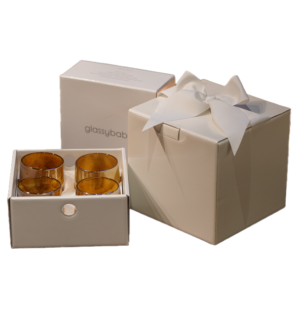 The 400 Hours Gift Box features hand-blown glass candles, with proceeds supporting organizations focused on cancer recovery and wellness. (Photo courtesy glassybaby)
