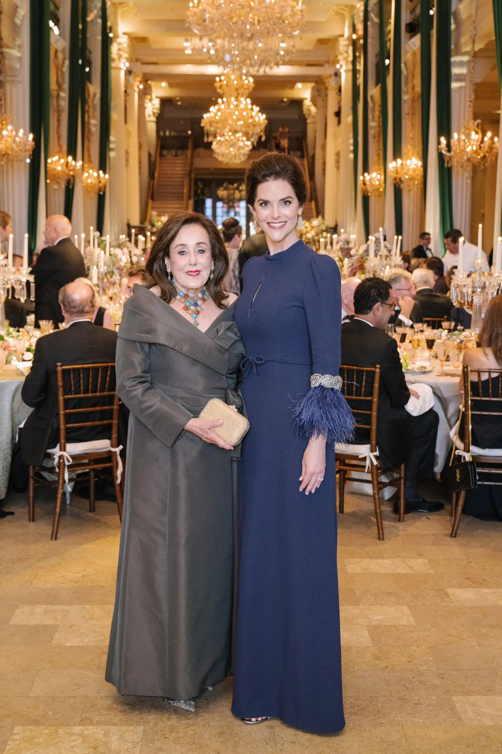 Betty Tutor, Ann Ayre at the Houston Symphony Opening Night dinner at Corinthian Houston. (Photography by Thomas Campbell)