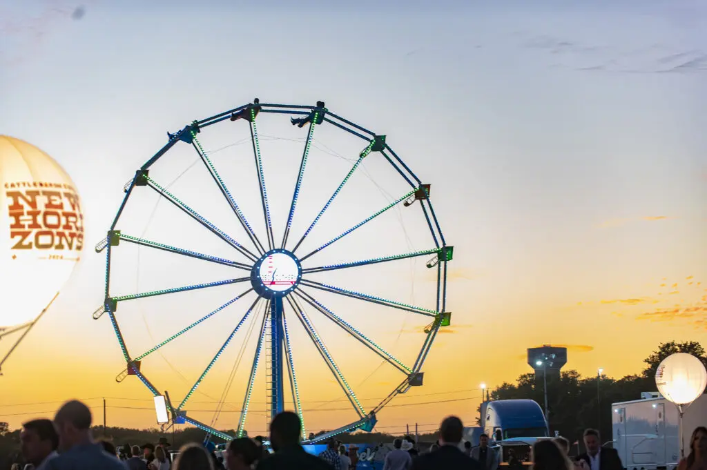 Ferris Wheel at Southfork Ranch for Cattle Baron's Ball (Photo by Tamytha Cameron and Celeste Cass)