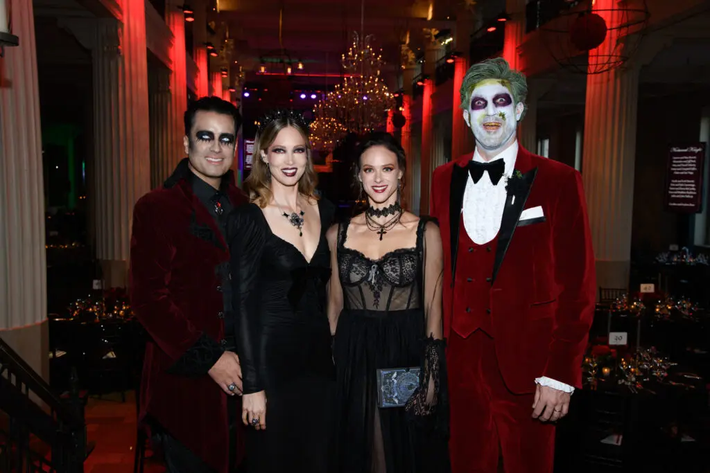 Gala Chairs Iván & Allison Chávez, Whitney & Ryan Burns at the Children's Museum Houston 'Noir Ball'