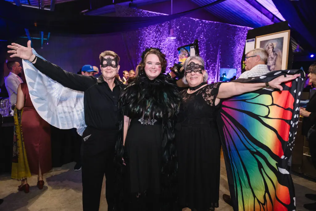 Julie Johnson, Maddie DeLongchamps, Melissa Johnson at the Houston SPCA annual Howl-O-Ween gala (Photo by Johnny Than)