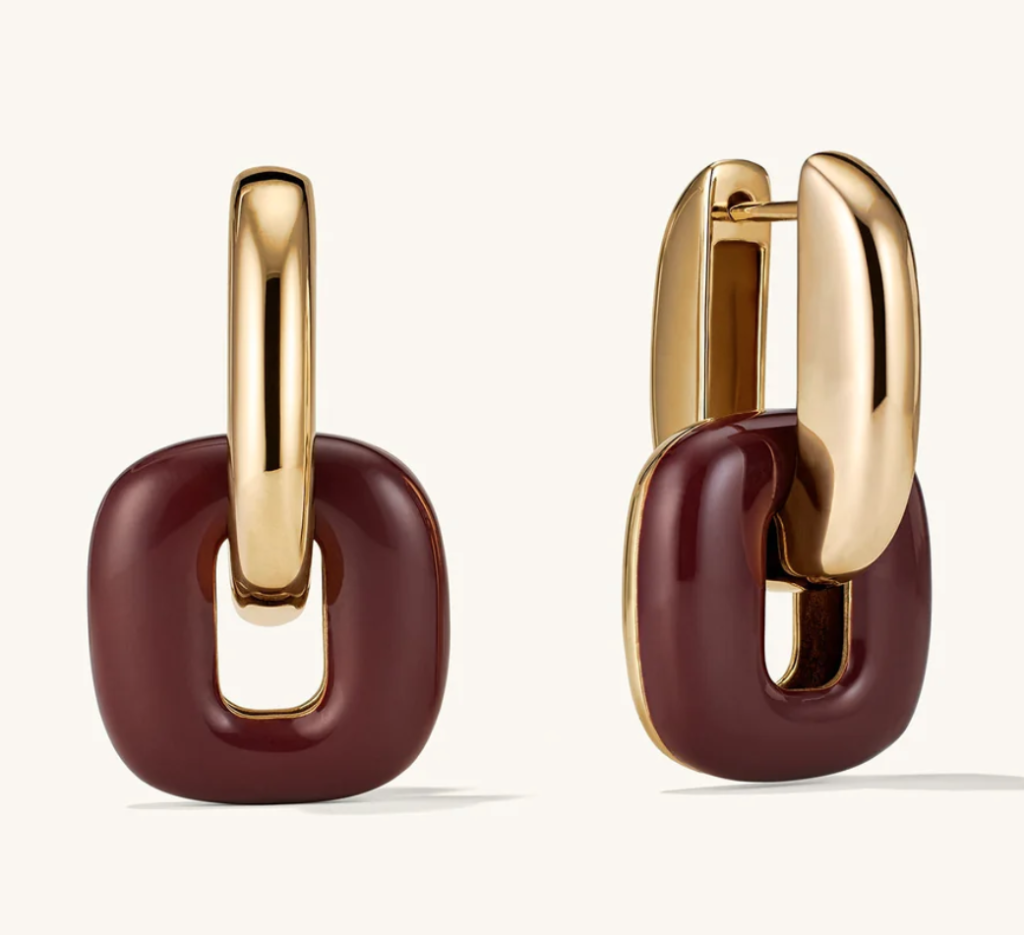 The Stevie Hoops are timeless, statement earrings, with proceeds supporting programs that empower women and non-binary individuals. (Photo courtesy Mejuri)
