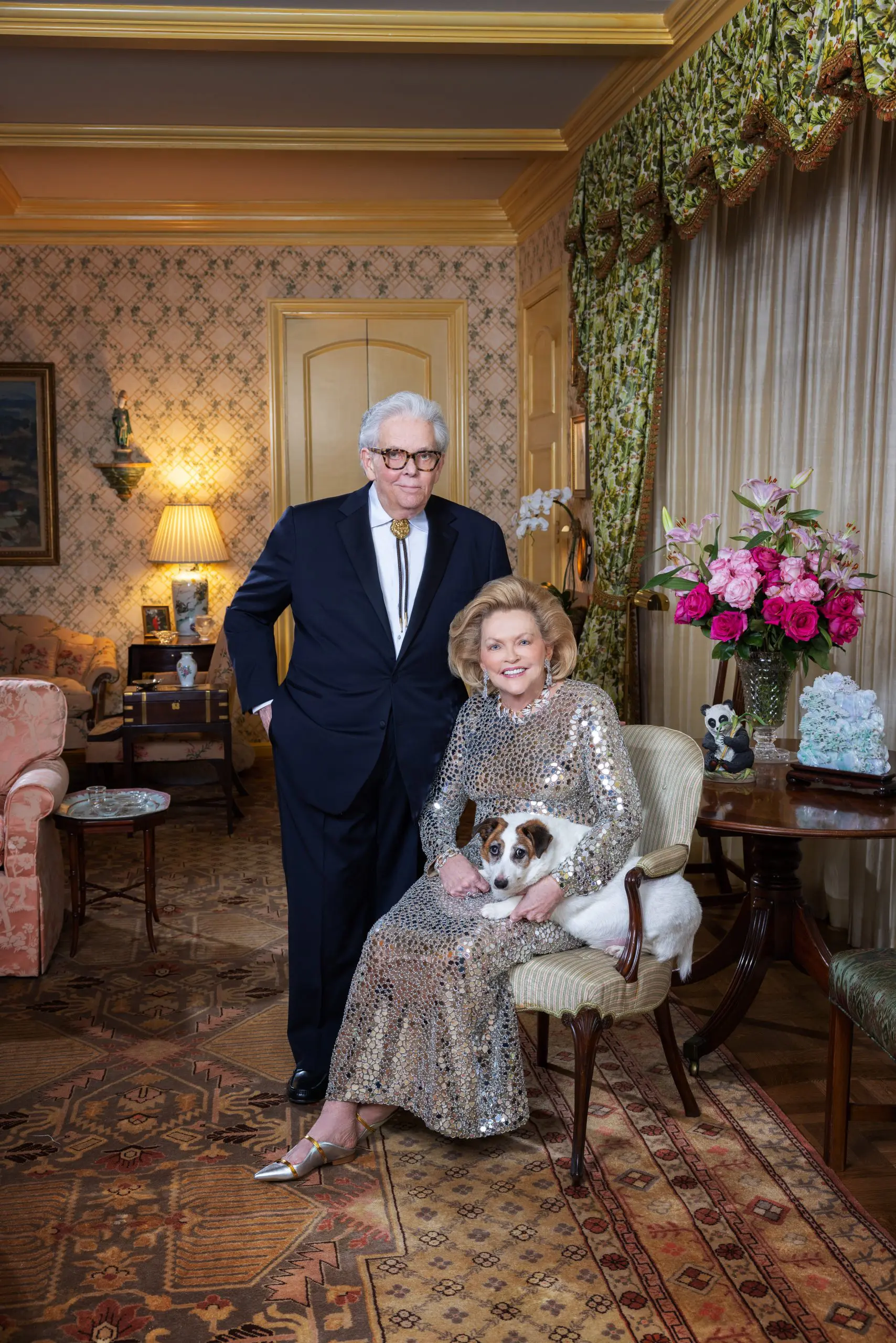 Victor Costa & Jerry Ann Woodfin-Costa divide their time between homes in Houston, New York, and Connecticut. (Gittings Portrait)