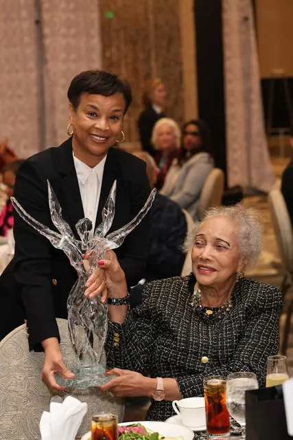 2023 Spirit of Substance honoree Eileen Lawal passes the torch to 2024 recipient Jacqueline W. Bostic  (Photo by Priscilla Dickson)