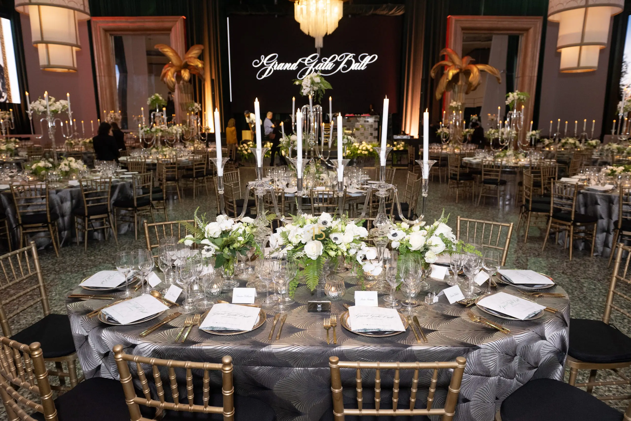 Cullinan Hall decorated by The Events Company for the Museum of Fine Arts, Houston centennial celebration Grand Gala Ball. (Photo by Jenny Antill)