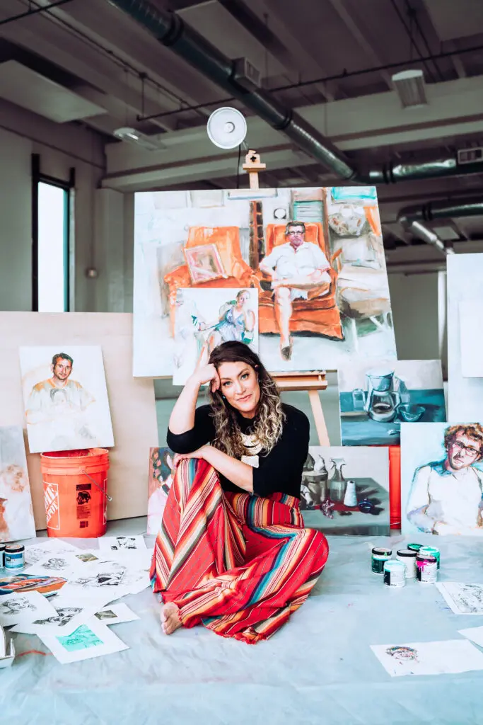 Artist Katie Murray created the design for the Hotel Drover x Wild Silk scarf. (Courtesy of Reverie Photo Co.)