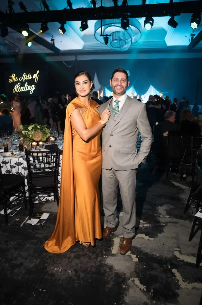 Dr. Hoda Sana & Dr. Tarek Fakhouri at the Arts of Healing gala (Photo by Daniel Ortiz)