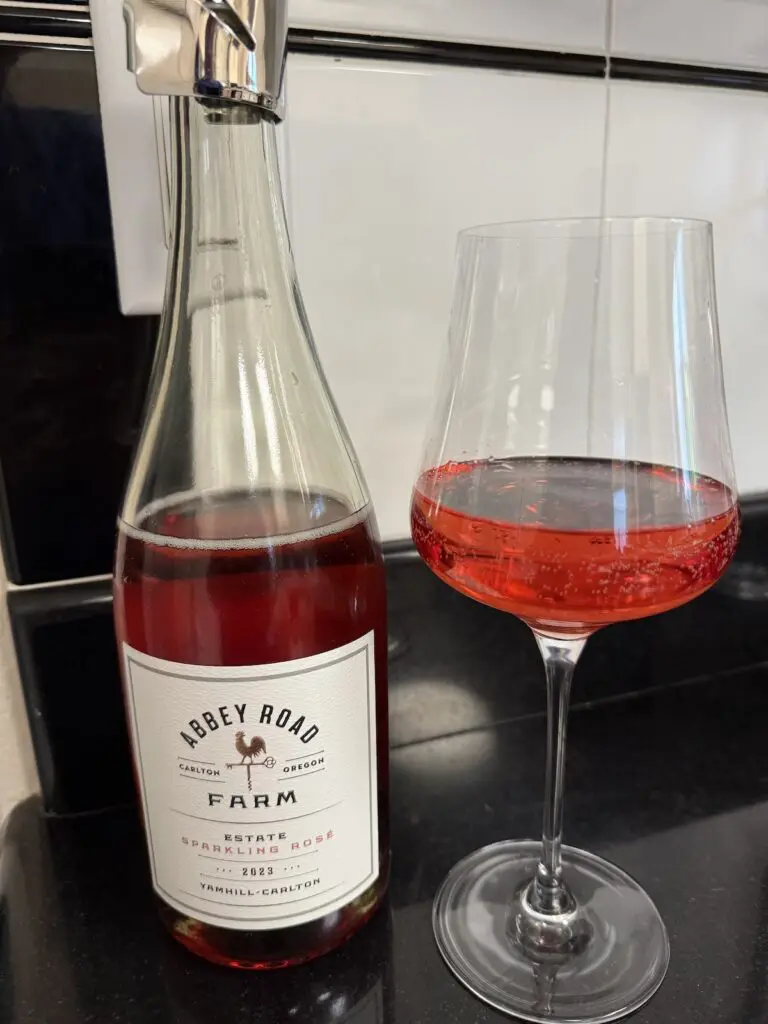 A Willamette Valley sparkling from Abbey Road Farm is perfect with a mushroom tart.