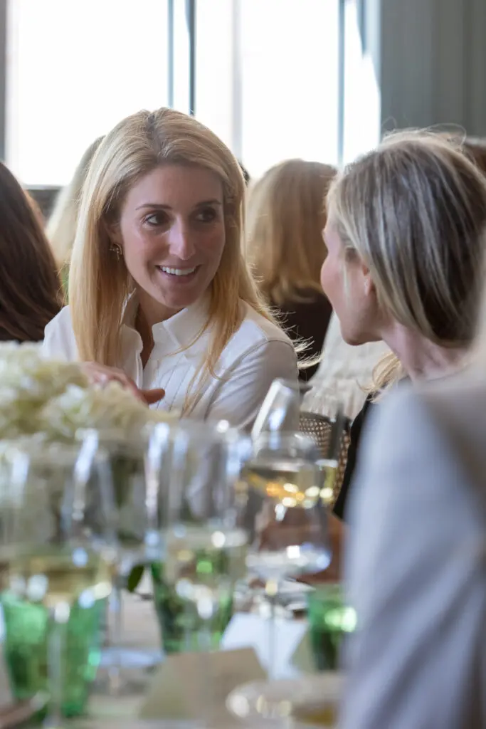 Natalie Steen at the intimate lunch celebrating the Lafayette 148 x Save Venice capsule collection (Photo by Jenny Antill)