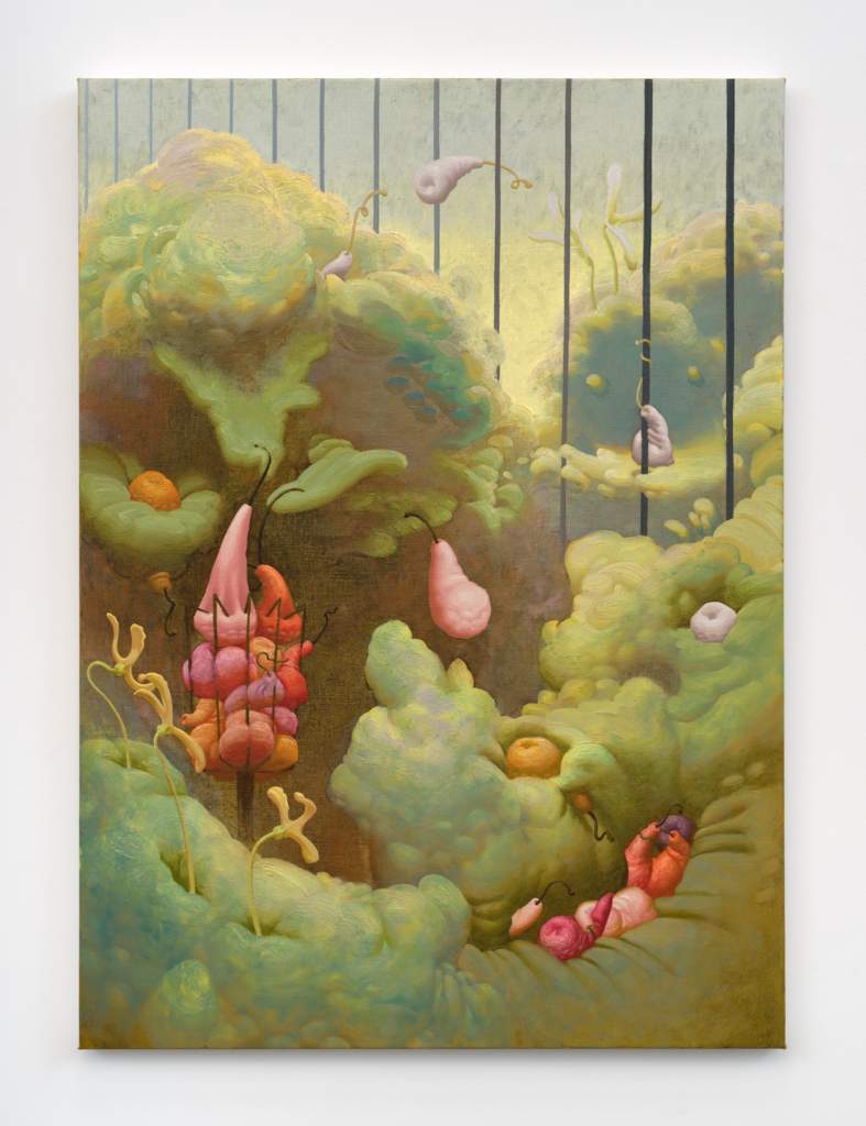 Piper Bangs' "Harvesting," 2024, at Megan Mulrooney (© Piper Bangs; Photo by Paul Salveson; courtesy the artist and Megan Mulrooney Gallery)