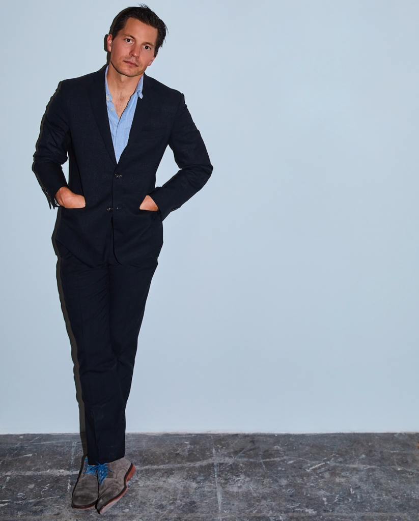 L.A.-based writer and independent curator Michael Slenske has been tapped as the director of the inaugural edition of Untitled Art, Houston, coming to Texas September 18 – 21, 2025. (Photo by Samuel Frost)