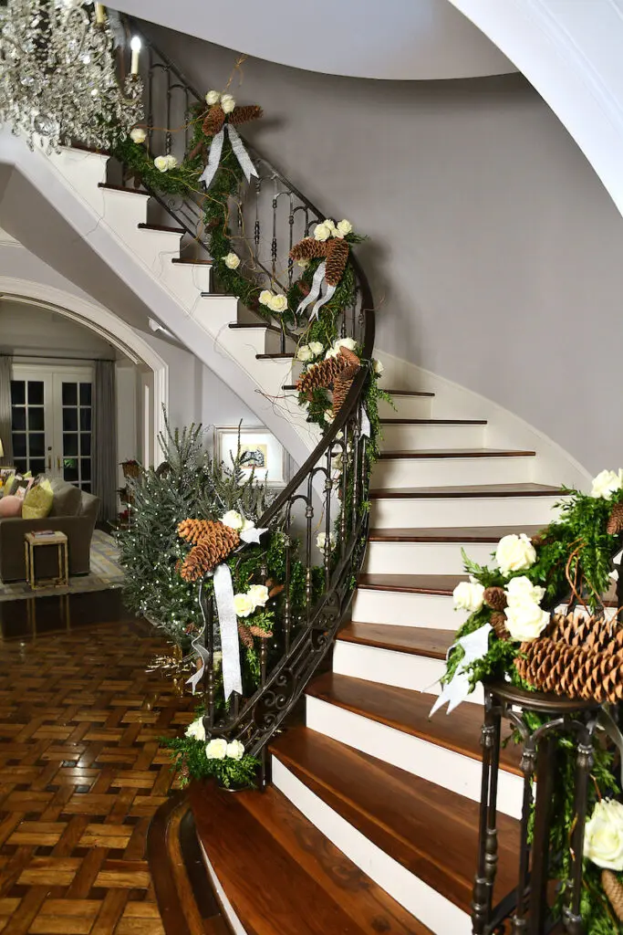 Details of the stairway at the Kappa Kappa Gamma Charitable Foundation home tour preview party (Photo by Dave Rossman)