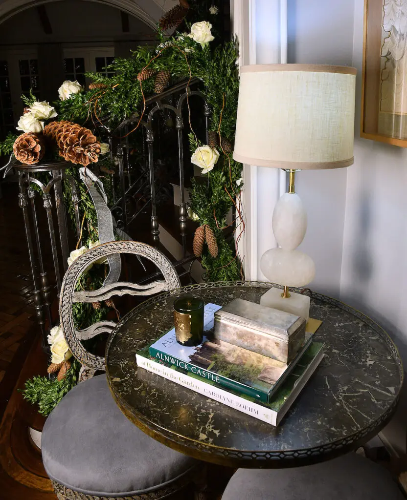 Detail of the banister decor at the Kappa Kappa Gamma Charitable   Foundation home tour preview party  (Photo by Dave Rossman)