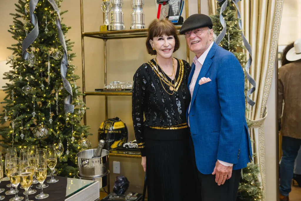 Shelby Hodge & Shafik Rifaat at the de Boulle holiday party in River Oaks District (Photo by Johnny Than)