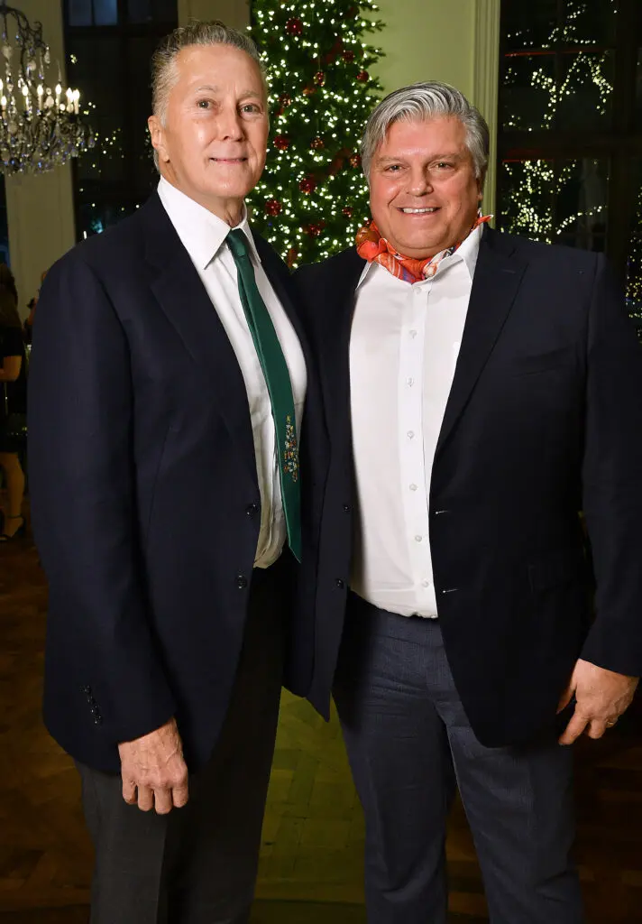 Greg Fourticq Jr. & John T. Cone at the Santa's Elves party benefiting MD Anderson Children's Cancer Hospital
