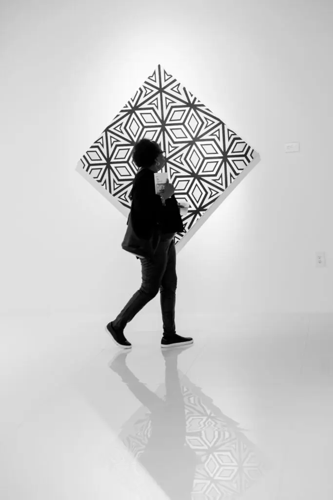 Exploring the art at TF Gallery (Photo by Will Von Bolton)