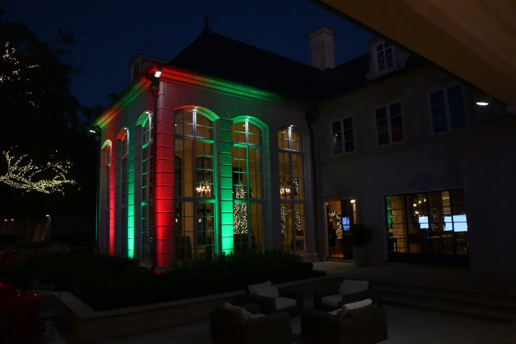The Fertitta family home in River Oaks dressed in holiday lighting for the the Santa's Elves party benefiting MD Anderson Children's Cancer Hospital