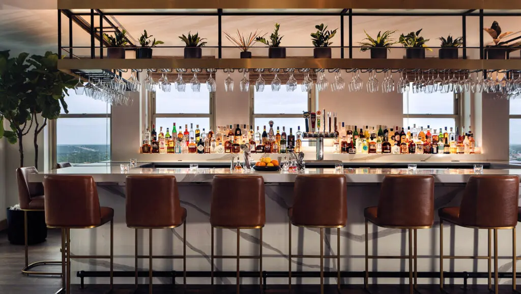Twenty four stories above the Kimpton Harper Hotel, Refinery 714 offers sweeping views of downtown. (Courtesy) 