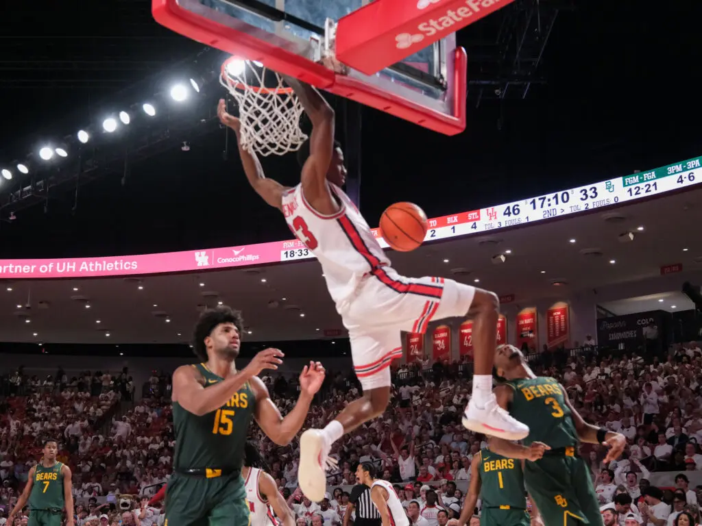 University of Houston's offense is all about finding the best matchup, like Terrance Arceneaux getting to the rim. (Photo by F. Carter Smith)