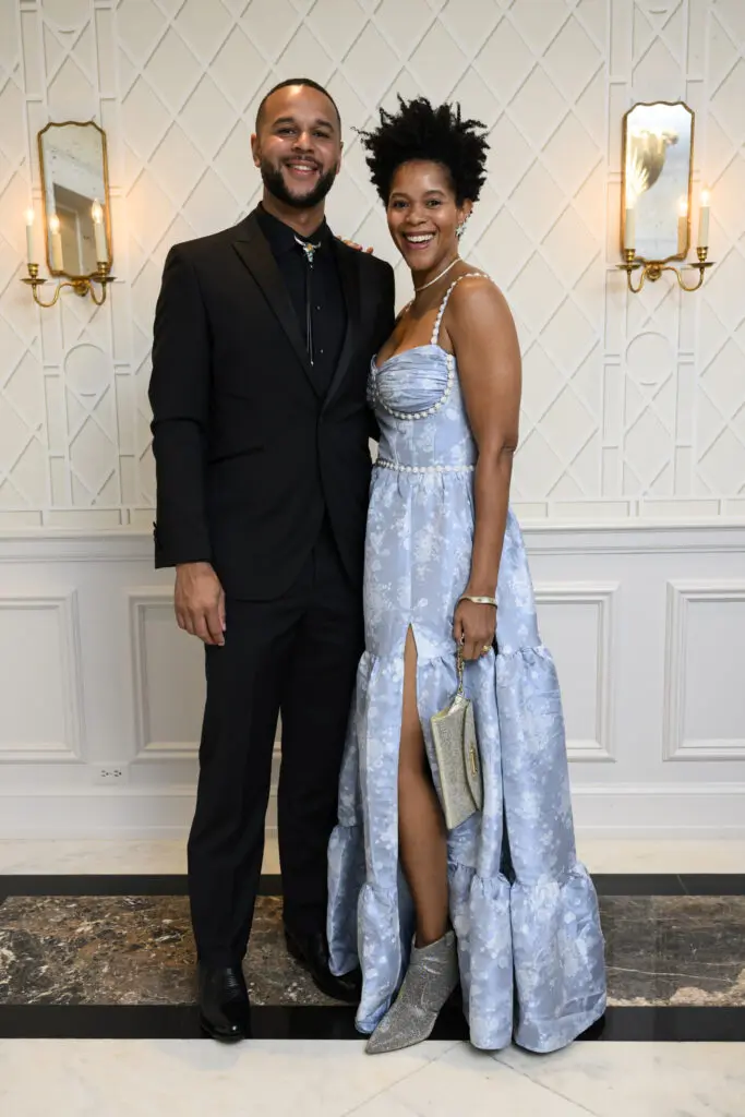 Liara Tamani & Larry Animashaun at the 2025 Poets & Writers Ball held at the River Oaks Country Club. (Photo by Michelle Watson) 