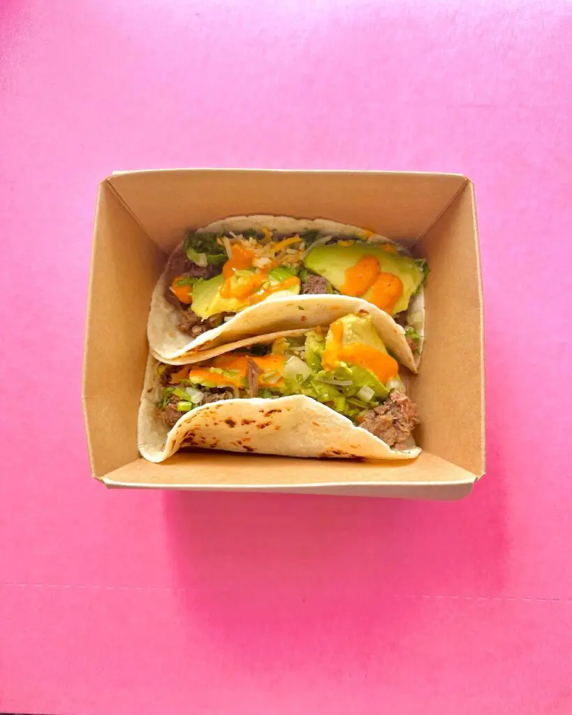 Cafecito brings bold flavors and handmade pink tortillas to its cozy brick-and-mortar location. (Courtesy)