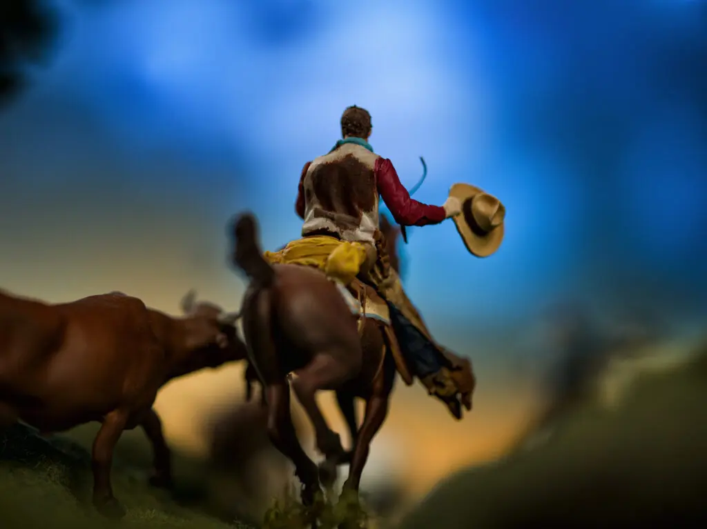 David Levinthal's "Untitled," from the series "Western," 2023, printed 2025, pigment print on cotton, Live Auction Lot 17 