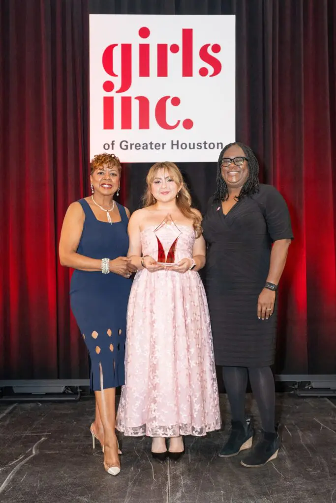 Treopia Cannon, Estefania Torres, Jeannie Gardner at the Girls Inc. All Stars Night for Girls dinner (Photo by Jacob Power)