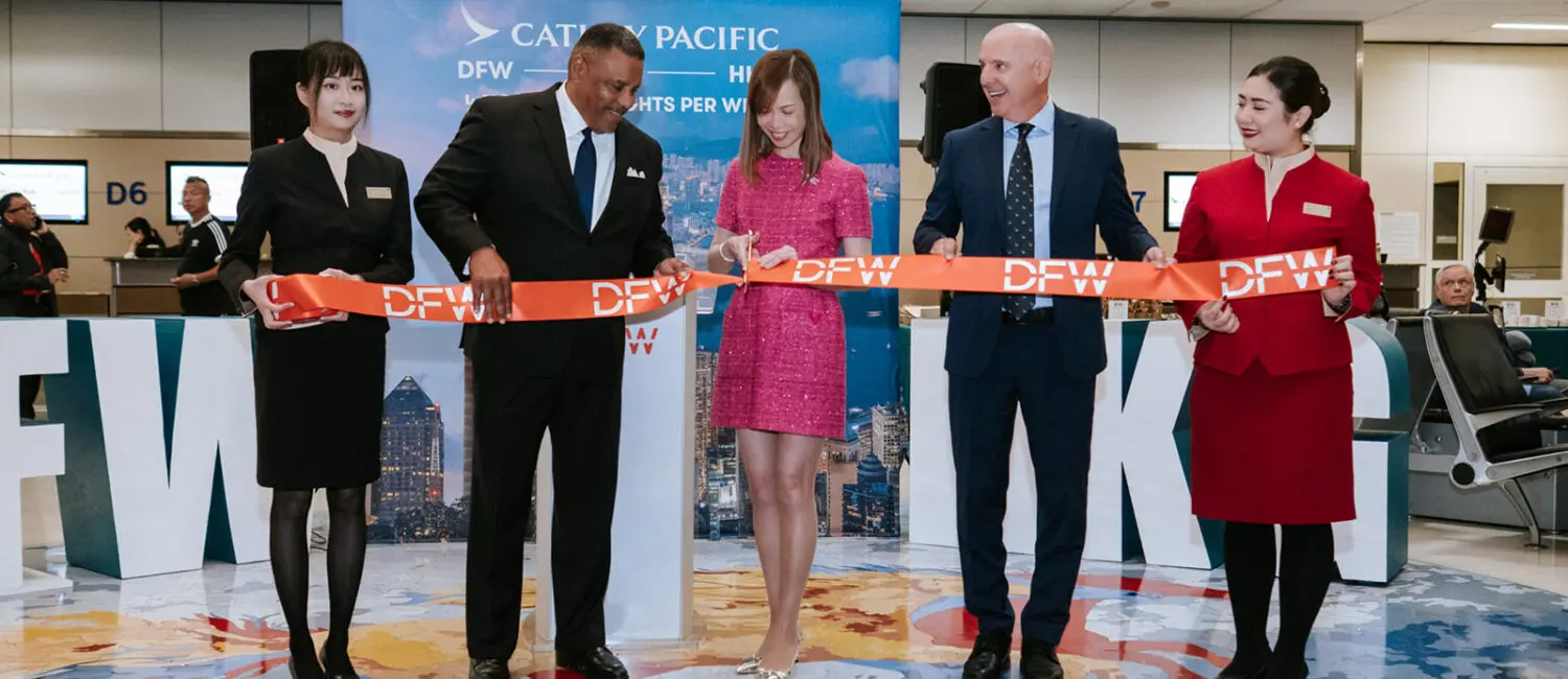 Cathay Pacific new nonstop service from DFW to Hong Kong ribbon cutting ceremony (Photo by Teshorn Jackson Studio)