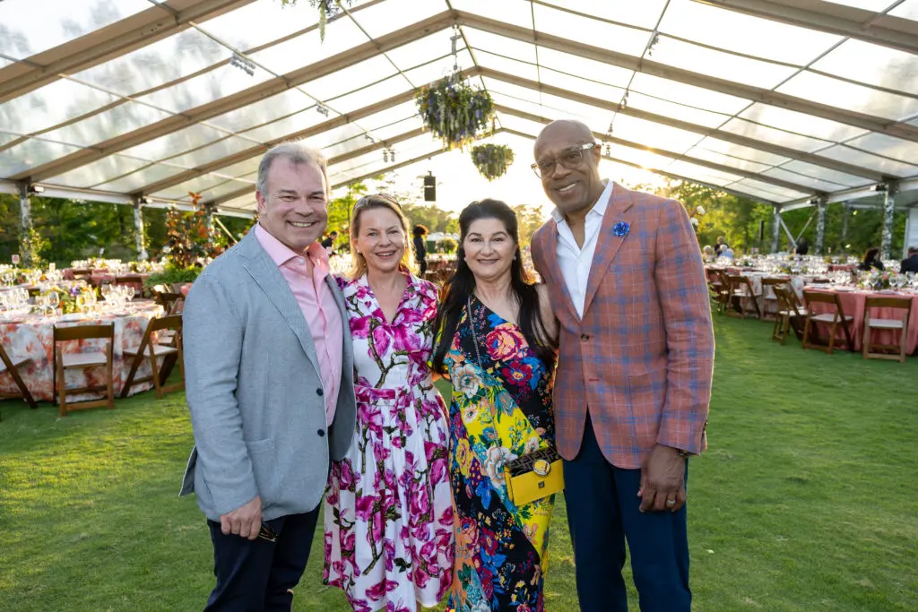 Nick & Katrina Peacock, Simin & Gaurdie Banister at the Memorial Park Conservancy gala.  (Photo by Jenny Antill )