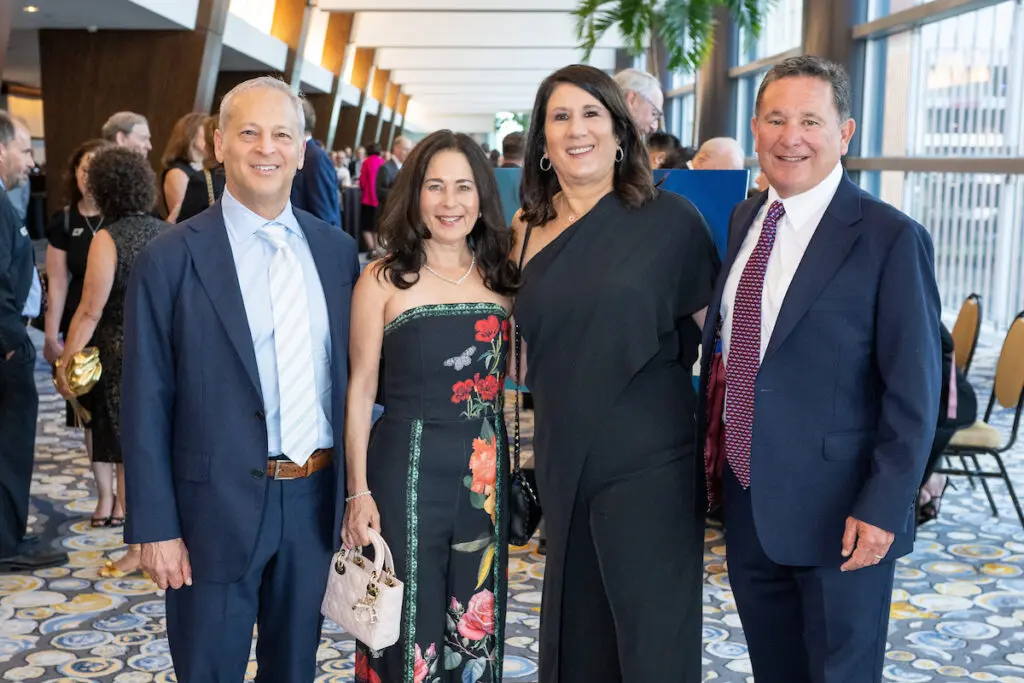 Host Committee Chairs Jeff & Susie Raizner, with Sharon & Jeff Kirshenbaum at the Holocaust Museum Houston Lyndon Baines Johnson Moral Courage Award Dinner (Photo by Jacob Power)