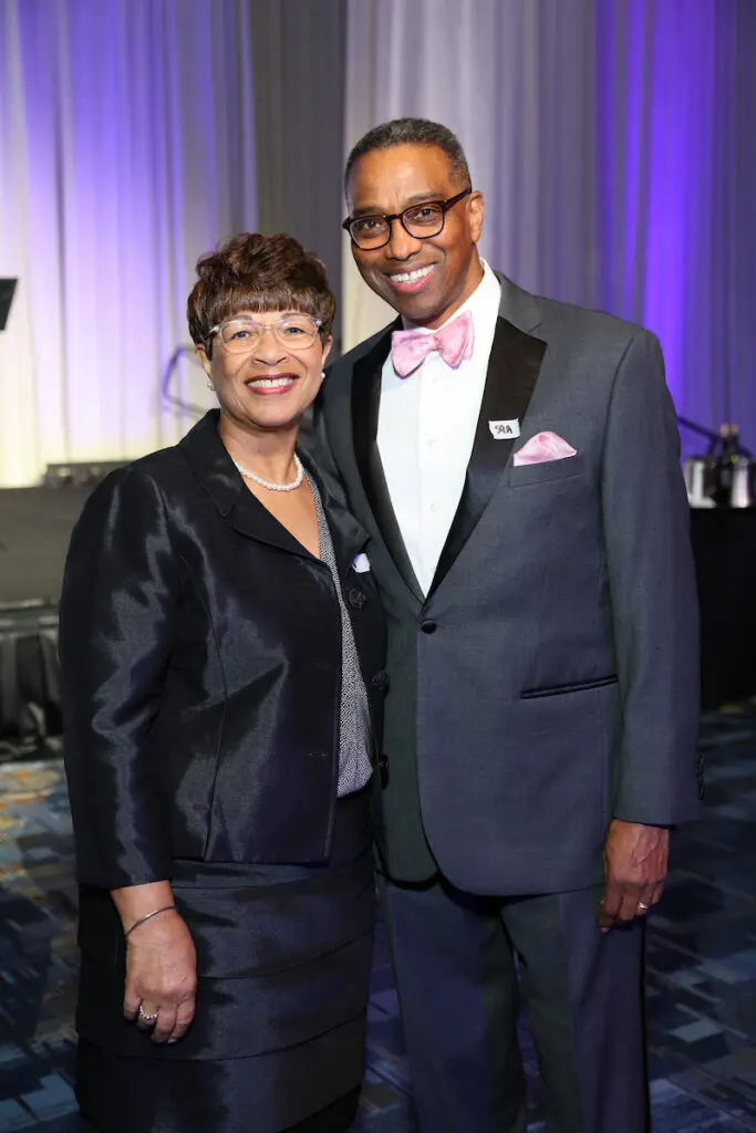 Debbie & Khrambel Marshall at Holocaust Museum Houston Lyndon Baines Johnson Moral Courage Award Dinner (Photo by Priscilla Dickson)