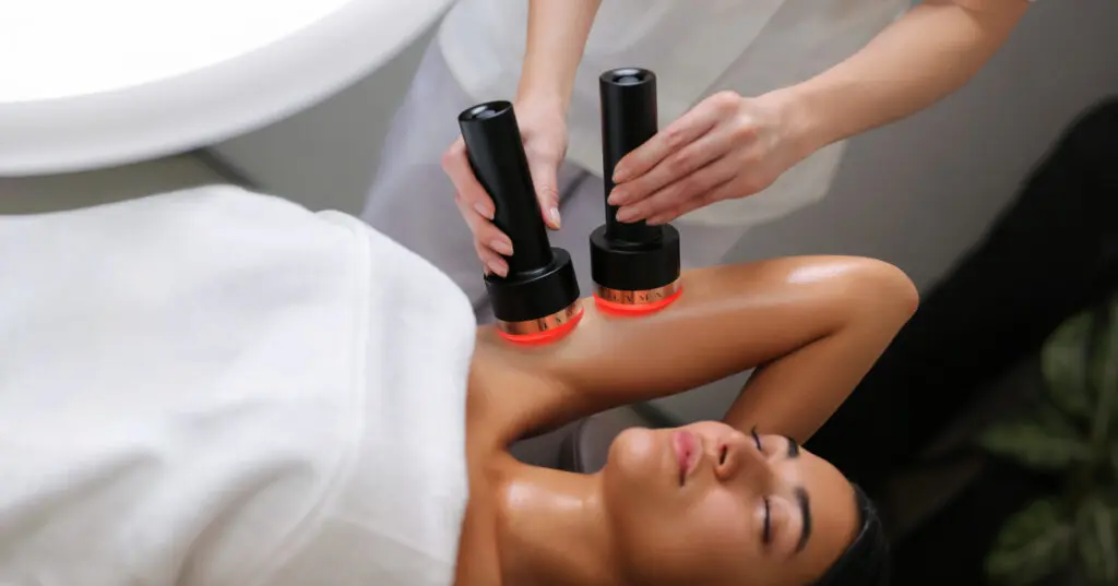 The handheld device transforms everything from wrinkles and cellulite to redness, scarring, and hyperpigmentation. (Photo by LYMA)