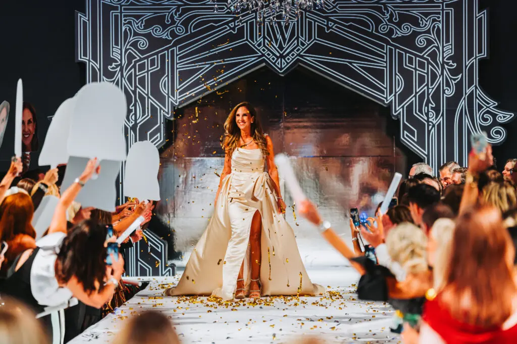 Community Champion Alison Henderson walked the runway at Interfaith's The Walk gala. (Photo by Interfaith of The Woodlands)