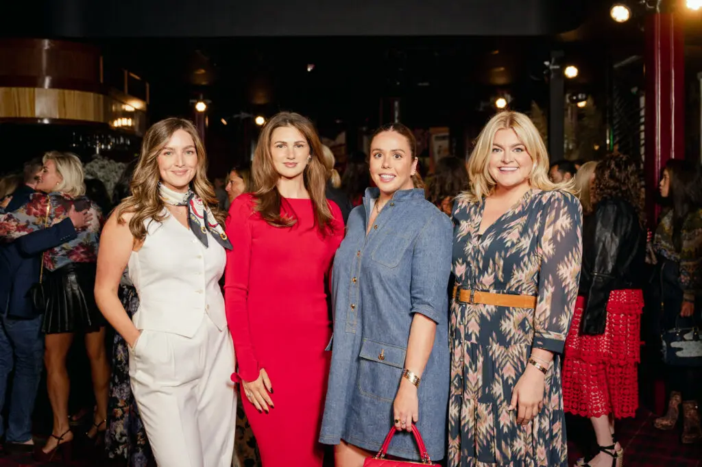 Demi McCormack, Sterling Dio,  Gillian Sarofim, Lauren Gray at the Houston Texans/Christy Lynn fashion reveal at Drake's Hollywood. (Photo by SI VO Photography)