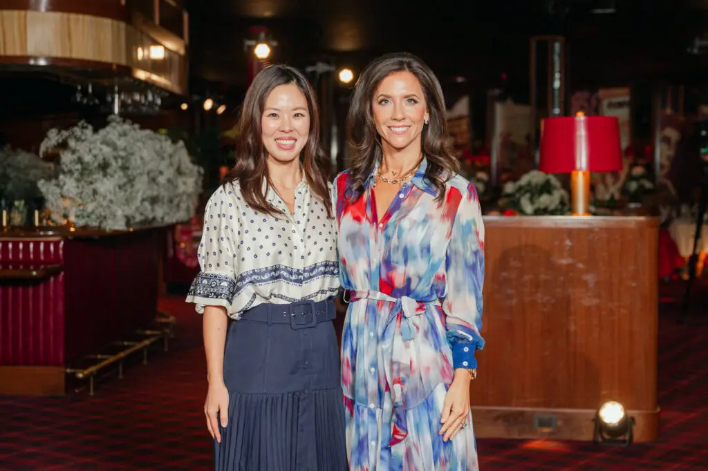 Designer Christy Lynn Lee, Houston Texans Foundation vice president Hannah McNair at the fashion event at Drake's Hollywood. (Photo by SI VO Photography)